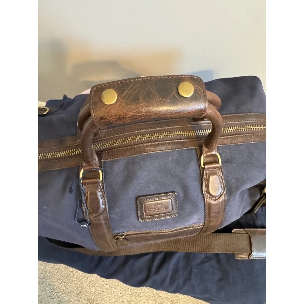 Lucchese Everyday Waxed Canvas Weekender Duffel Bag